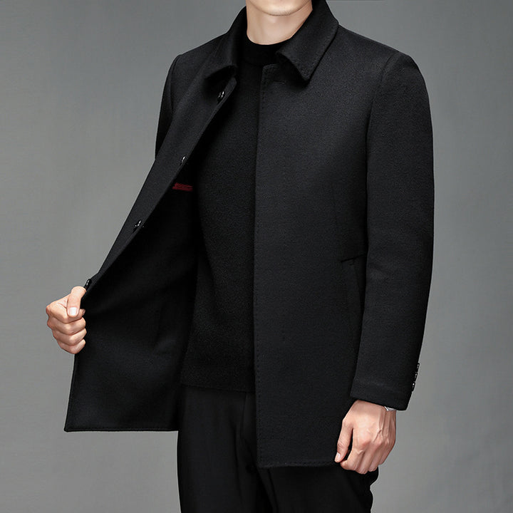 Herren Eleganter Winter Mantel mit modernem Design und hochwertiger Wolle Drune