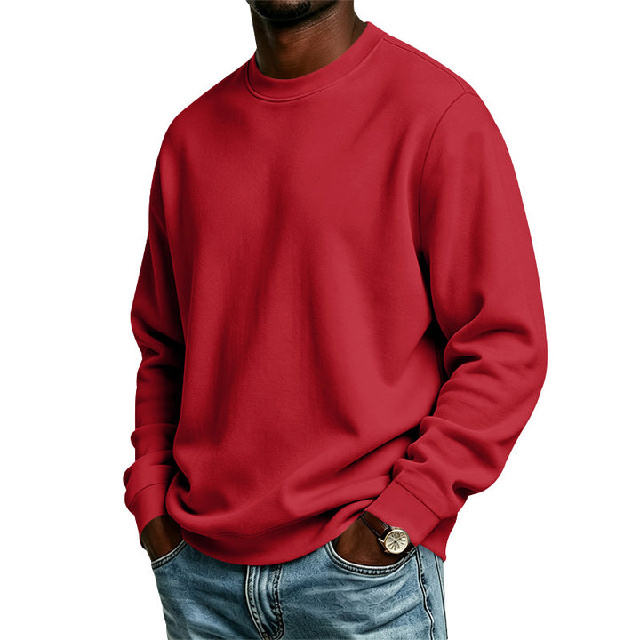 Herren Oversize-Sweatshirt mit Rundhalsausschnitt, weicher French-Terry und Rippbündchen Drune