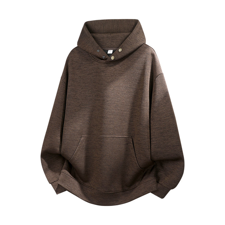 Unisex Oversize Kapuzenpullover mit hoher Kragenblende & Kängurutasche Drune