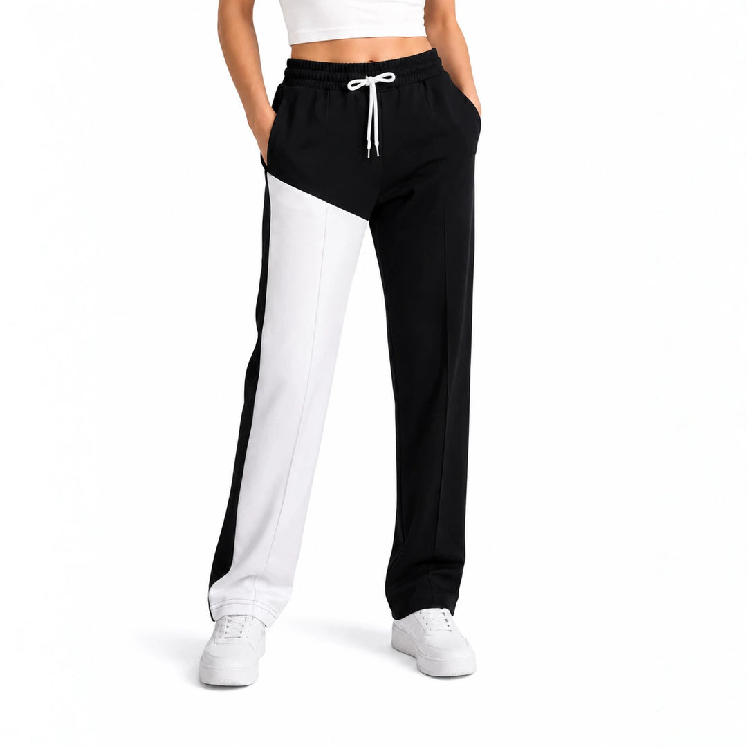 Damen Sportliche Freizeithose mit modischem Farbeinsatz Drune