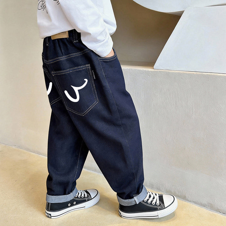 Unisex lässige Baggy-Jeans mit einzigartigen Taschen Drune