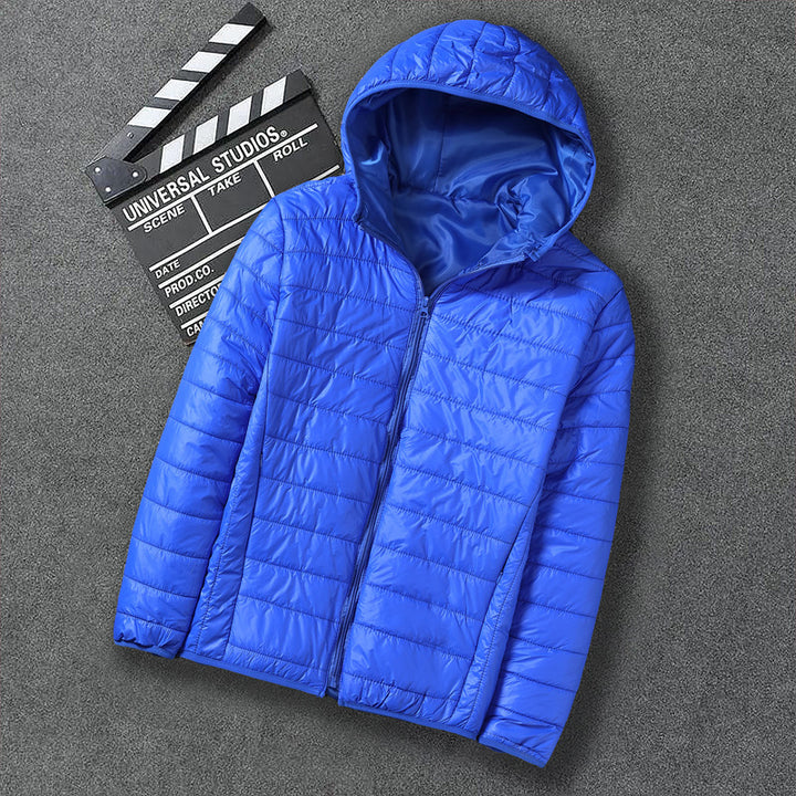 Herren nan ultraleichte Kapuzen-Steppjacke mit Packfunktion und winddichtem Shell Drune