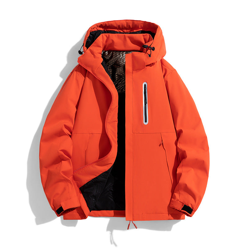 Herren wasserabweisende gesteppte Winterjacke mit Kapuze, thermischer Isolierung und reflektierender Brusttasche Drune