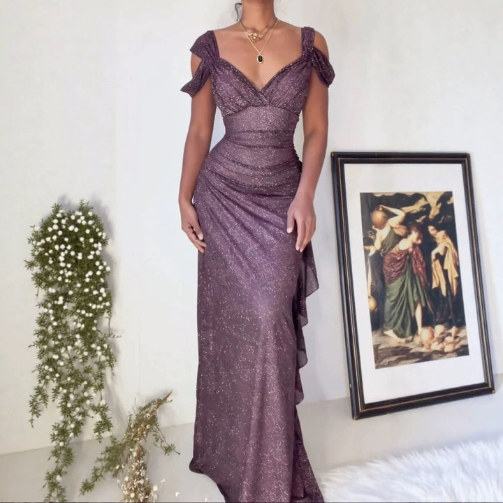 Damen Glamouröses Abendkleid mit schimmernden Akzenten und eleganter Silhouette Drune