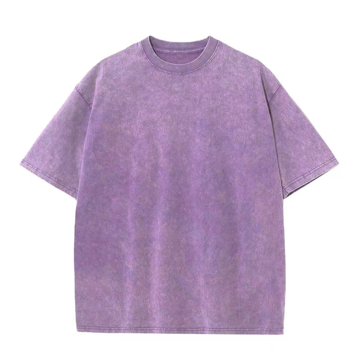 Damen Oversized Relaxed Fit Vintage Wasch T-Shirt Drune