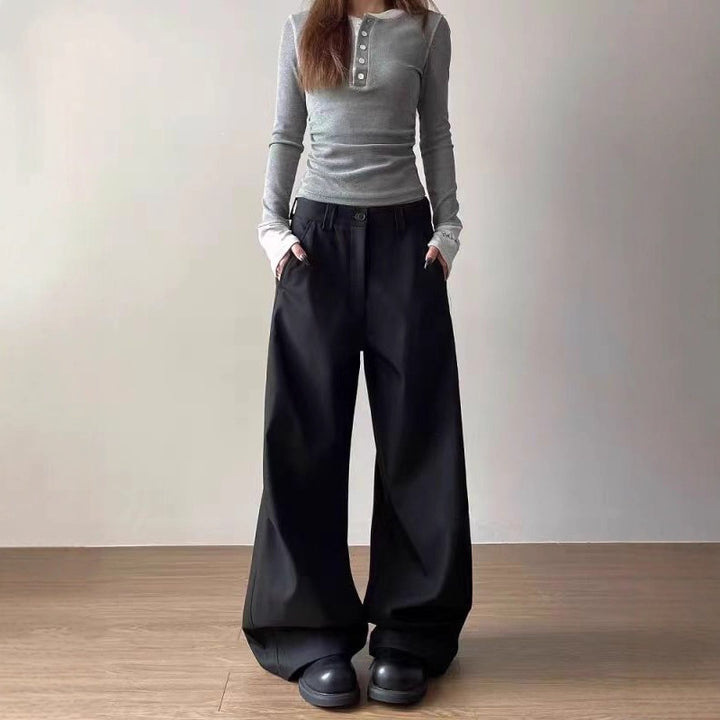 Damen Übergroße Stoffhose Drune