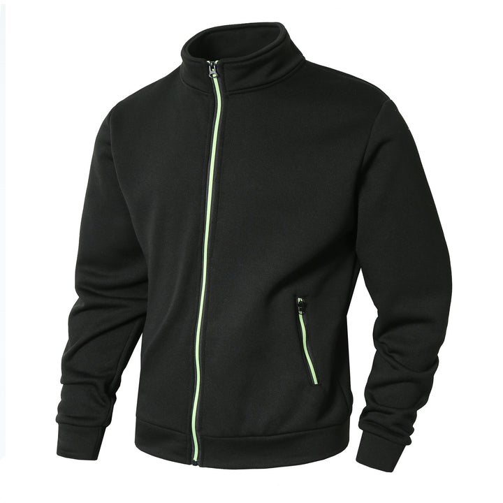 Herren sportliche Fleecejacke mit bequemem Stehkragen und Reißverschlusstaschen Drune