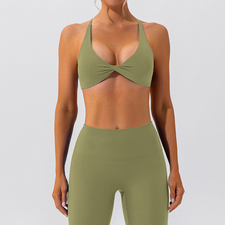 Damen Sportlich-funktionales Bustier mit gekreuztem Rückendesign und atmungsaktiven Materialien Drune
