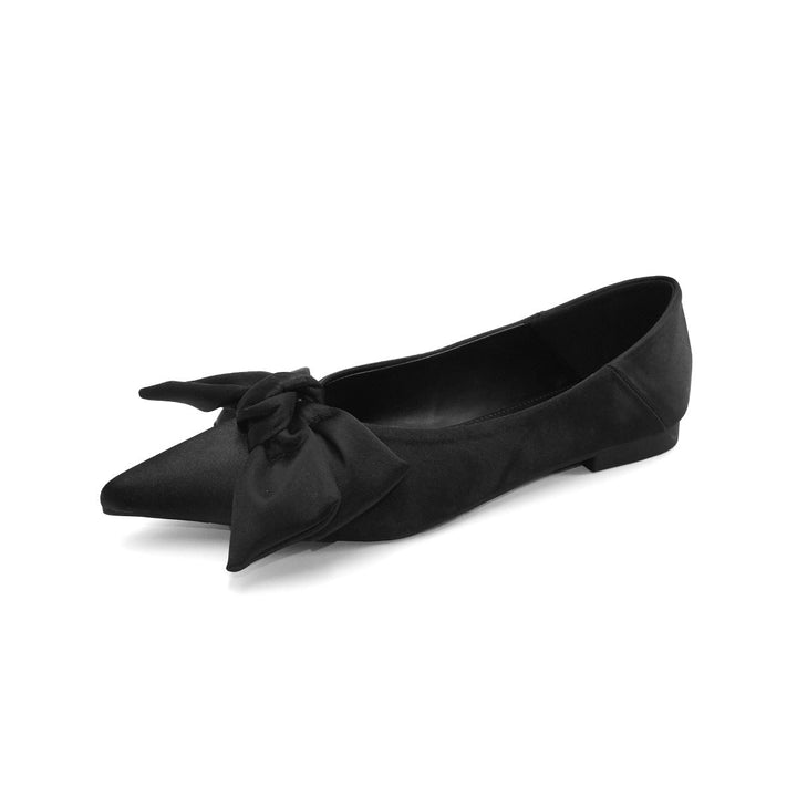 Damen Ballerinas mit stilvollem Karomuster und eleganter Schleifenapplikation Drune