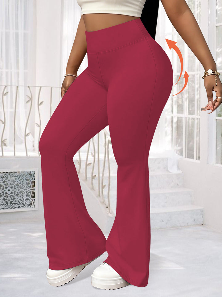 Damen Flare-Leggings mit hohem Bund, butterweichem Stretch und formender Hüftnaht Drune