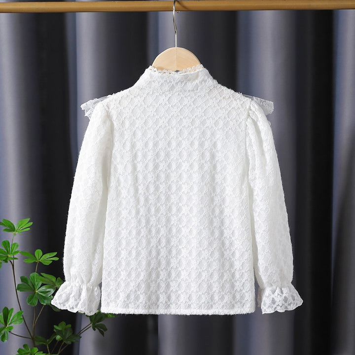 Damen Rüschenbluse mit Spitzenakzenten Drune
