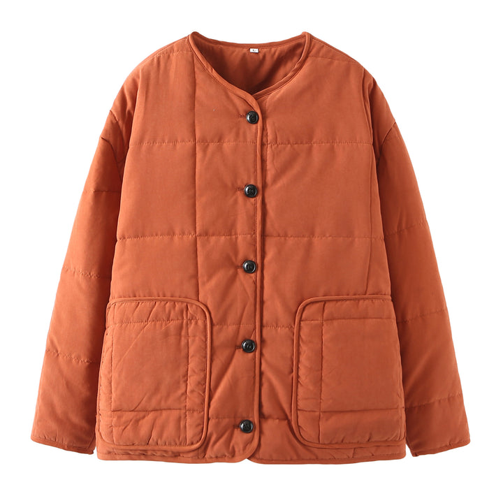 Damen nan gesteppte Kurzjacke mit Rundhalsausschnitt, großen Pattentaschen und leichter Thermofütterung Drune