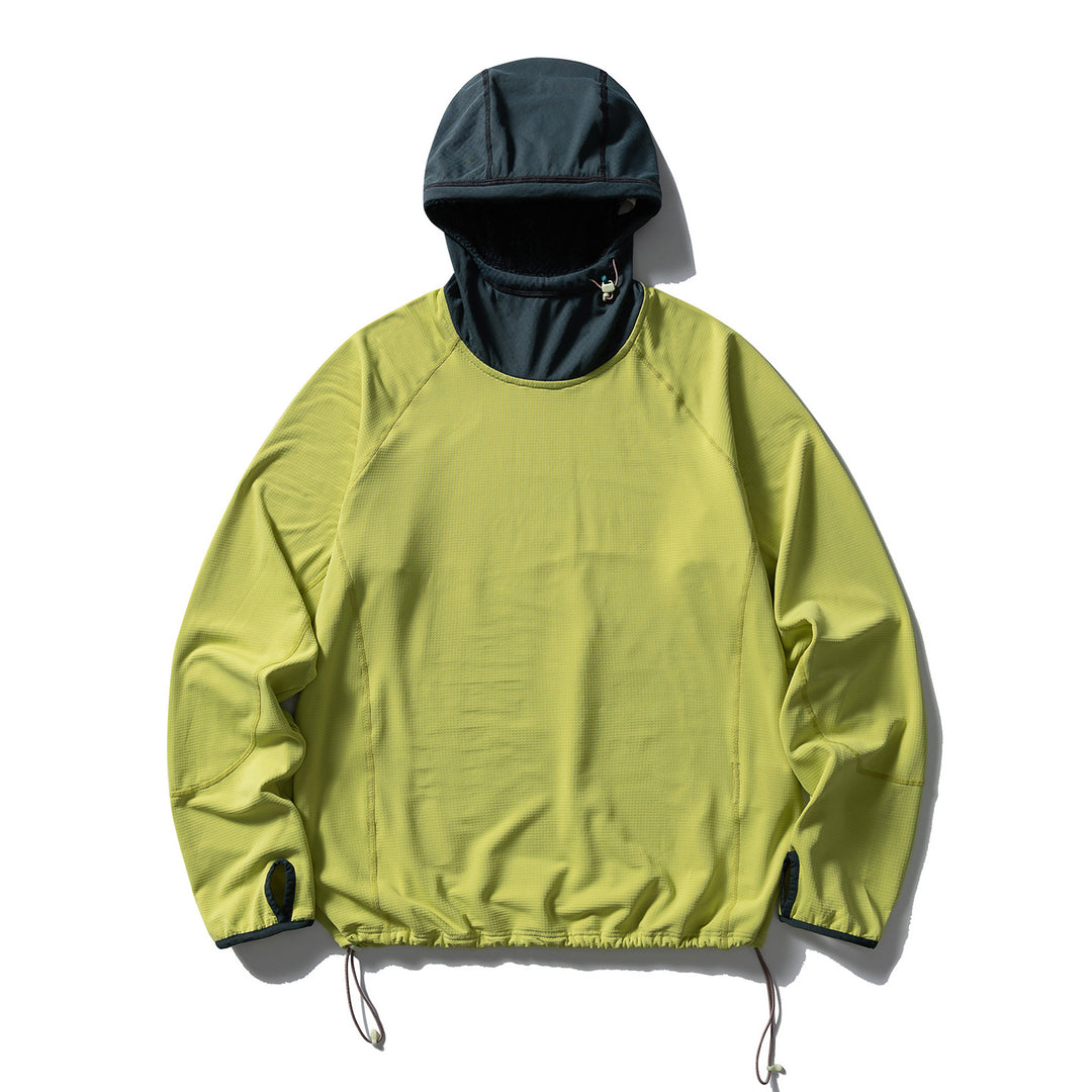 Unisex Technischer Kapuzenpullover mit verstellbarem Saum, isolierter Innenkapuze und Daumenöffnungen Drune