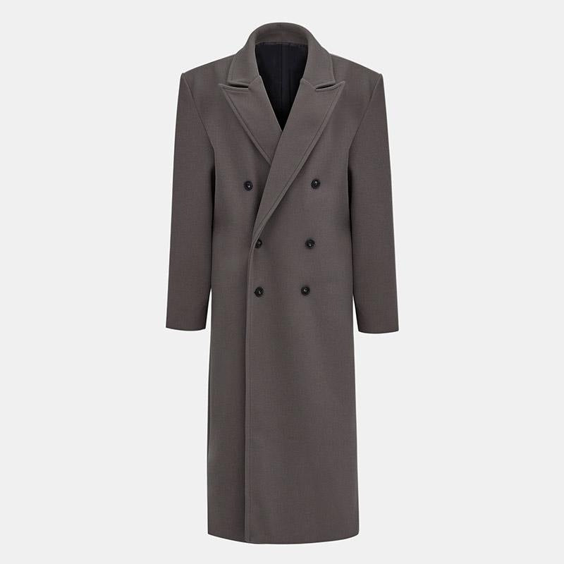 Herren lange elegante Doppelreiher Drune