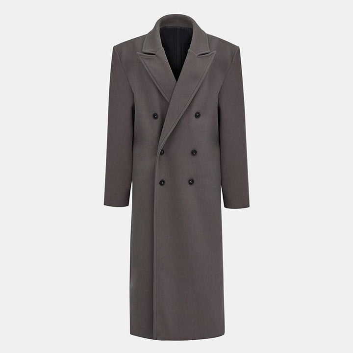 Herren lange elegante Doppelreiher Drune