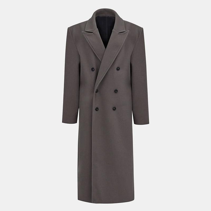 Herren Lange Elegante Doppelreiher Drune
