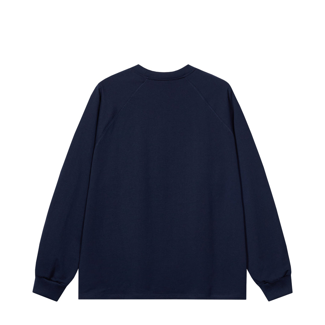 Unisex Oversize-Sweatshirt im Retro-Sportstil mit Raglanärmeln und Kontrastpaspel Drune