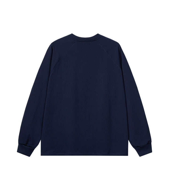 Unisex Oversize-Sweatshirt im Retro-Sportstil mit Raglanärmeln und Kontrastpaspel Drune
