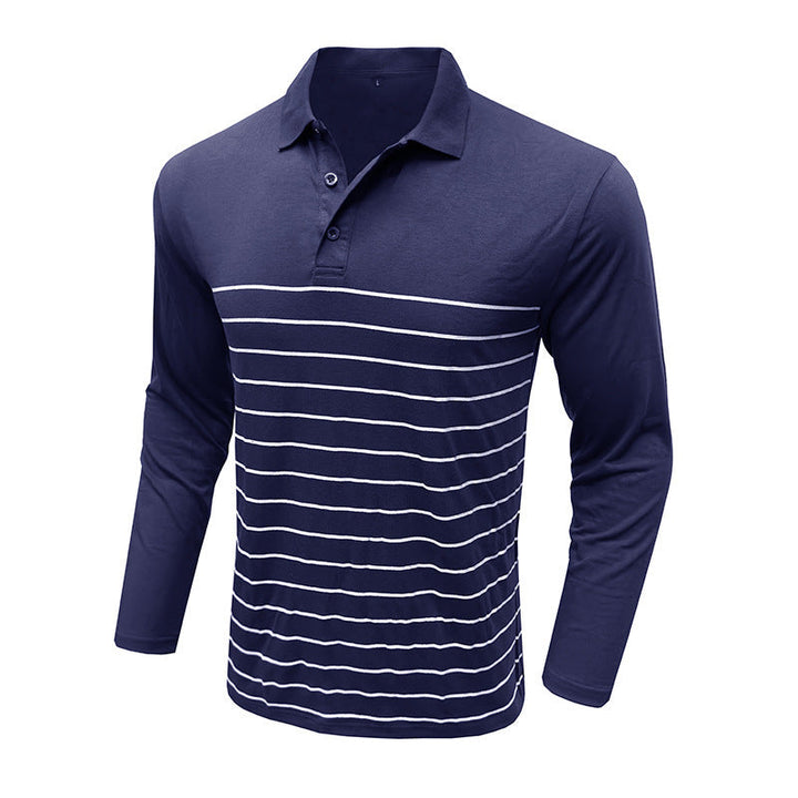 Drune | Pique Pullover Slim Passform Baumwollstrick Elegantes Streifenmuster