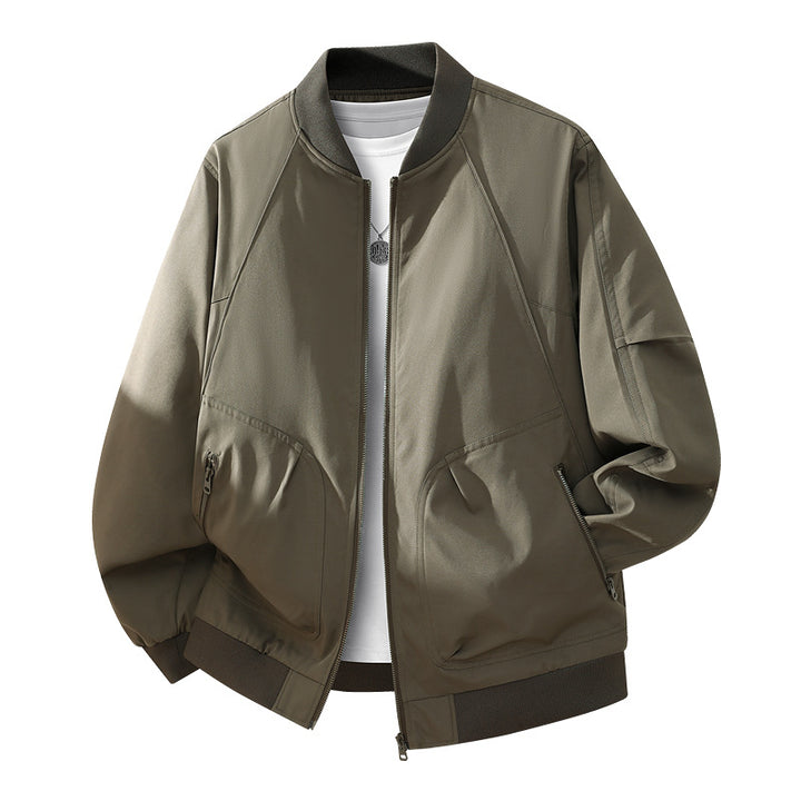 Herren Modische Bomberjacke mit Innenfutter Drune