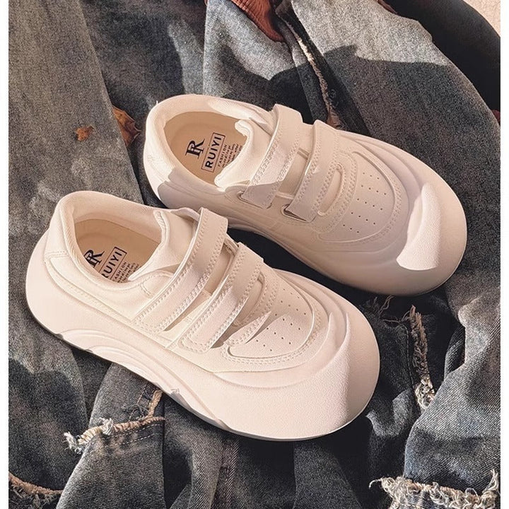 Damen Komfortable Sneaker mit verstellbarem Klettverschluss und gepolsterter Sohle Drune