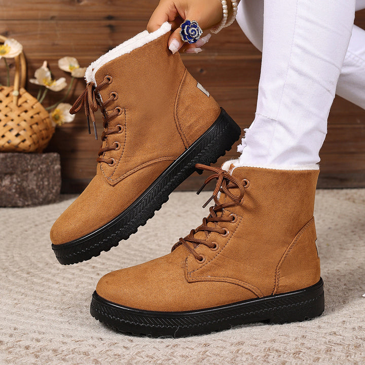 Damen Warm gefütterte Winterstiefel Drune