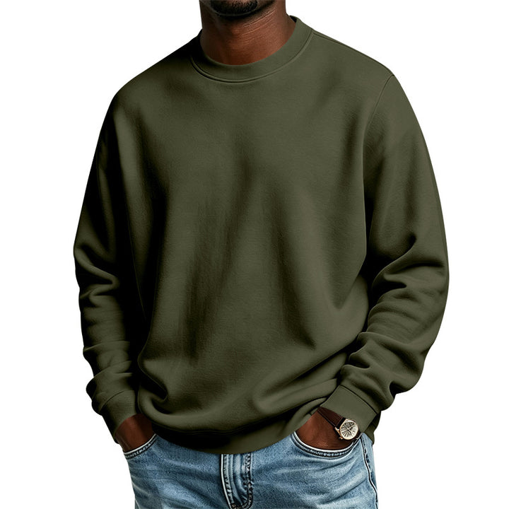 Herren Oversize-Sweatshirt mit Rundhalsausschnitt, weicher French-Terry und Rippbündchen Drune