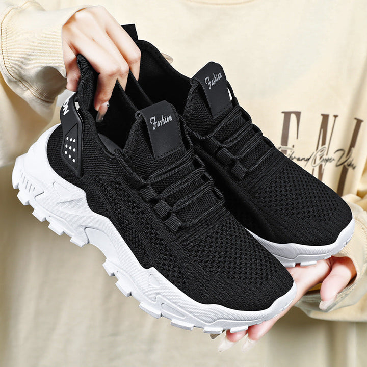 Damen Sportliche Sneaker mit atmungsaktiver Netzstruktur und dämpfender Sohle Drune