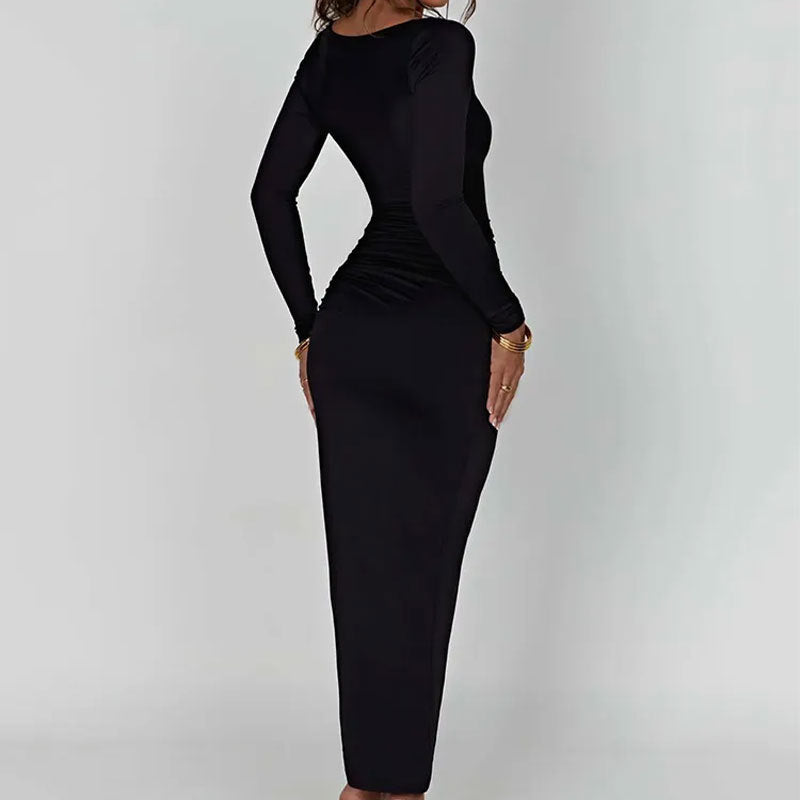 Damen Maxikleid mit Raffung und formschöner Silhouette Drune