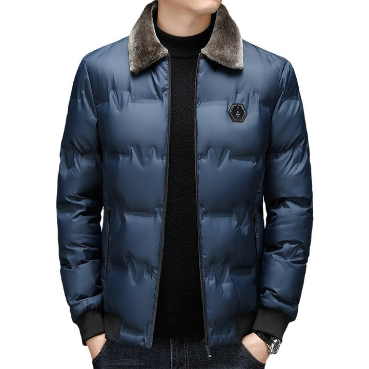 Herren Steppjacke mit abnehmbarem Kunstfellkragen Drune