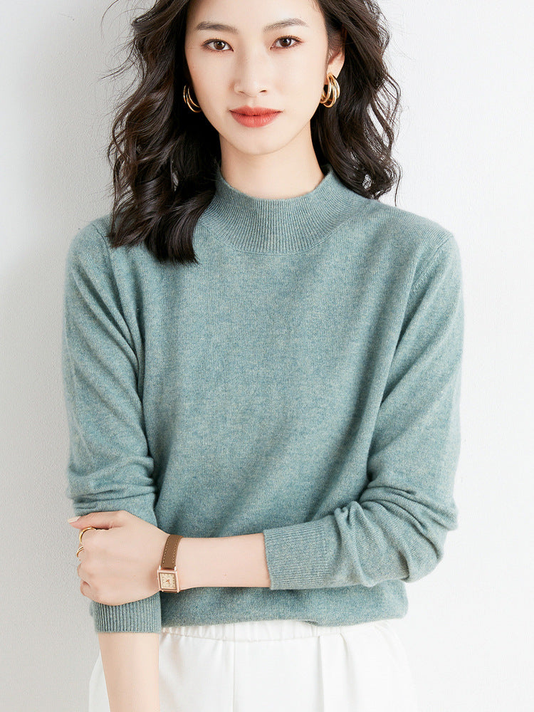 Damen Kurzrollkragen Feinstrickpullover mit leichtem Mohair-Effekt Drune