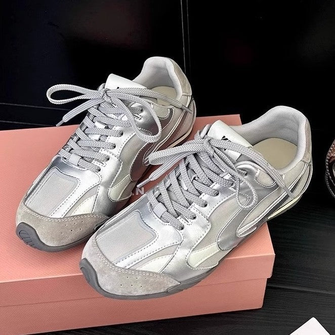 Damen Sportliche Sneakers mit atmungsaktivem Obermaterial und gepolsterter Innensohle Drune