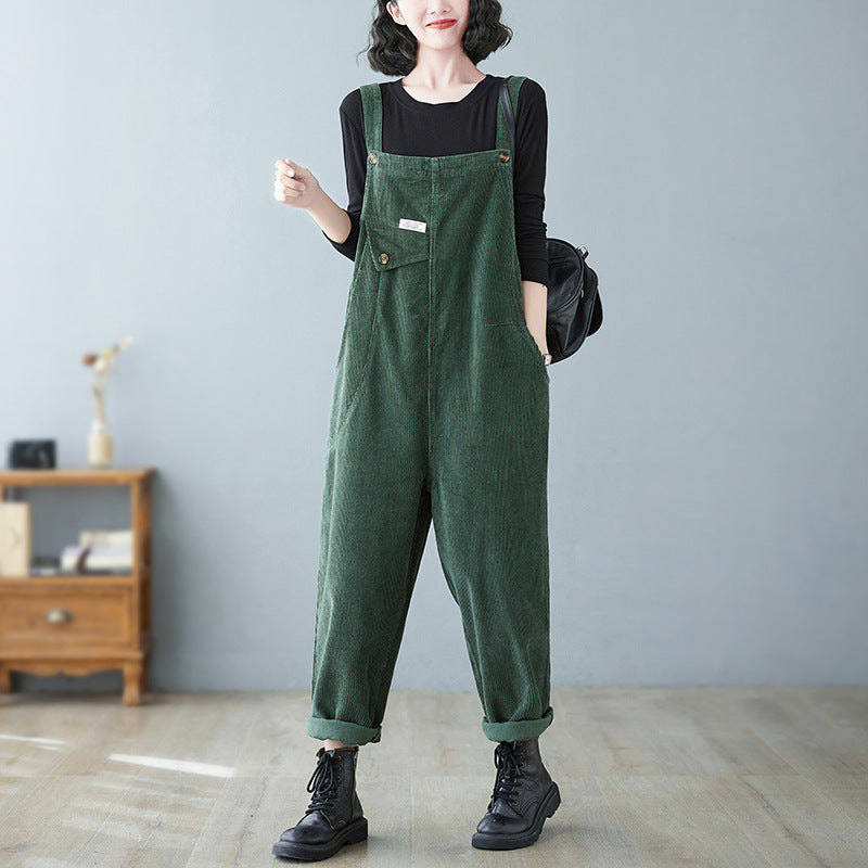 Herren Lässige Latzhose aus Cord mit ergonomischem Schnitt Drune