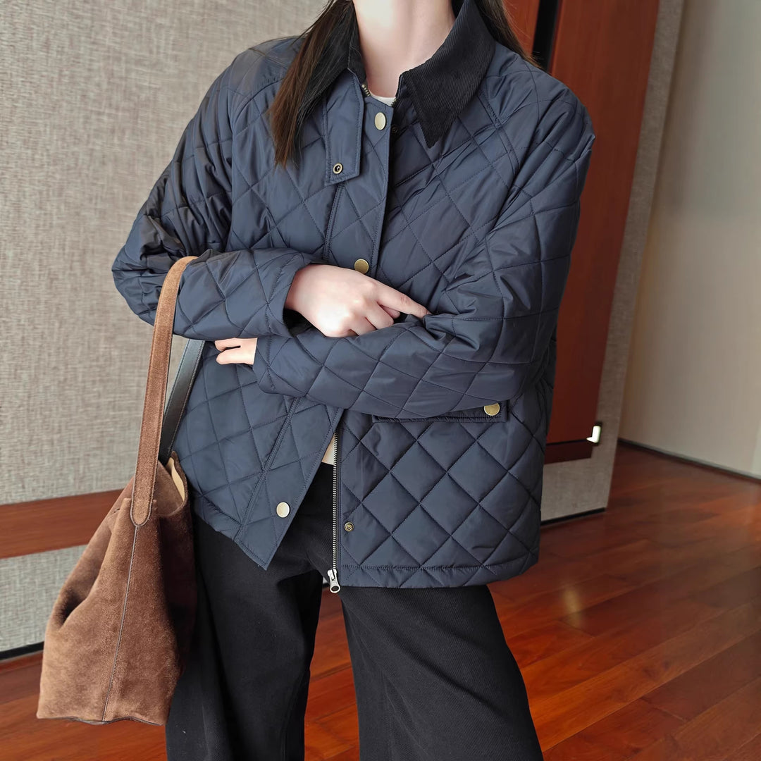 Damen Steppjacke mit hochgeschlossenem Kragen Drune