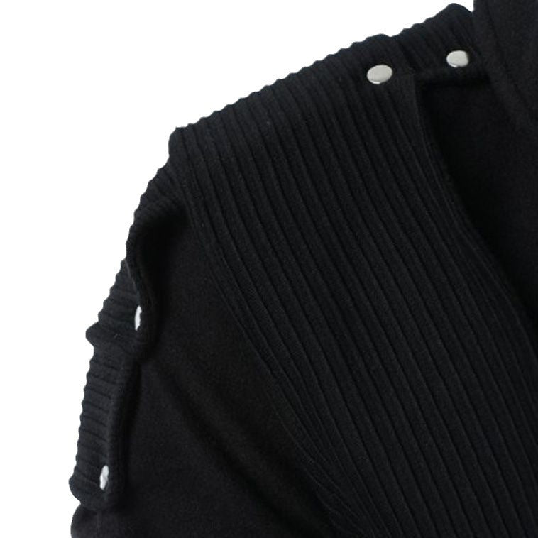 Herren stylischer Hoodie mit innovativem Kragen und praktischen Taschen Drune