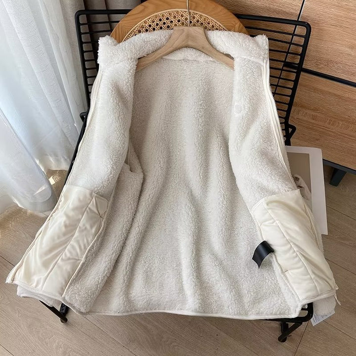 Damen Kuschelige Fleecejacke mit hohem Kragen und seitlichem Reißverschluss Drune