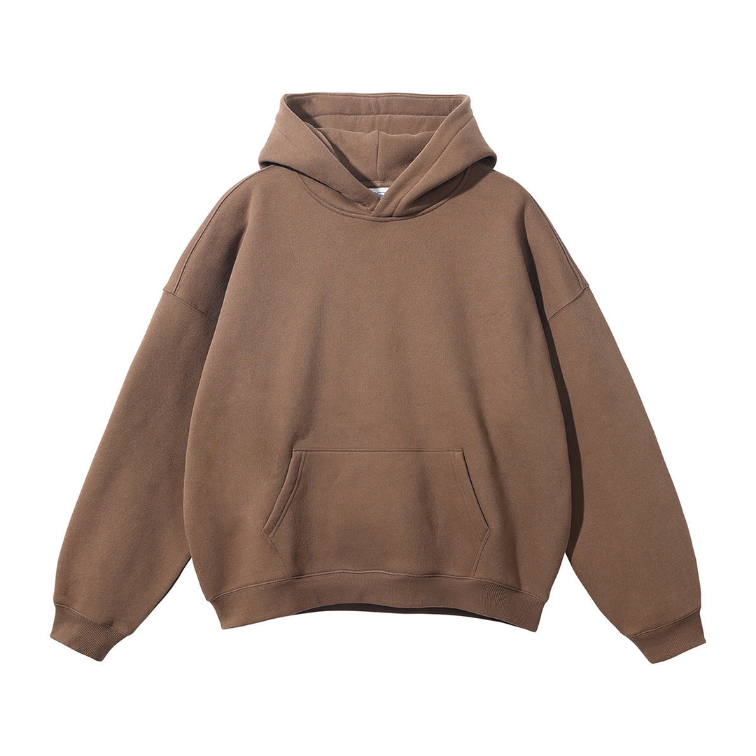 Unisex nan oversized Kapuzenpullover mit Kängurutasche und gerippten Bündchen Drune