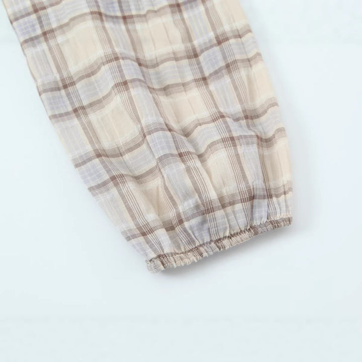 Damen Cropped Blusenoberteil mit Cape-Überwurf und Stehkragen Drune