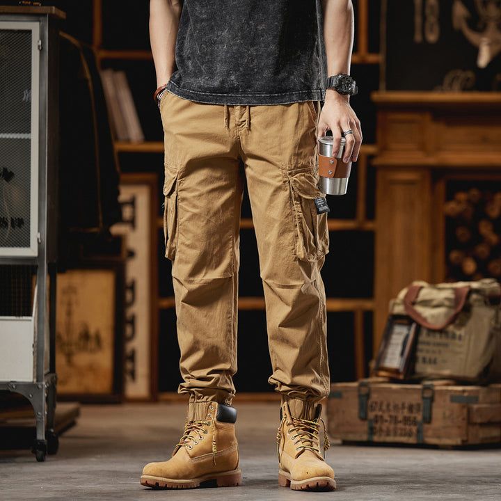 Herren Relaxed‑Fit Ripstop Cargojoggerhose mit D Ring und Mehrfachtaschen Drune