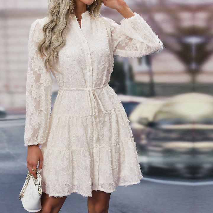 Damen Blusenkleid mit Rüschen Drune