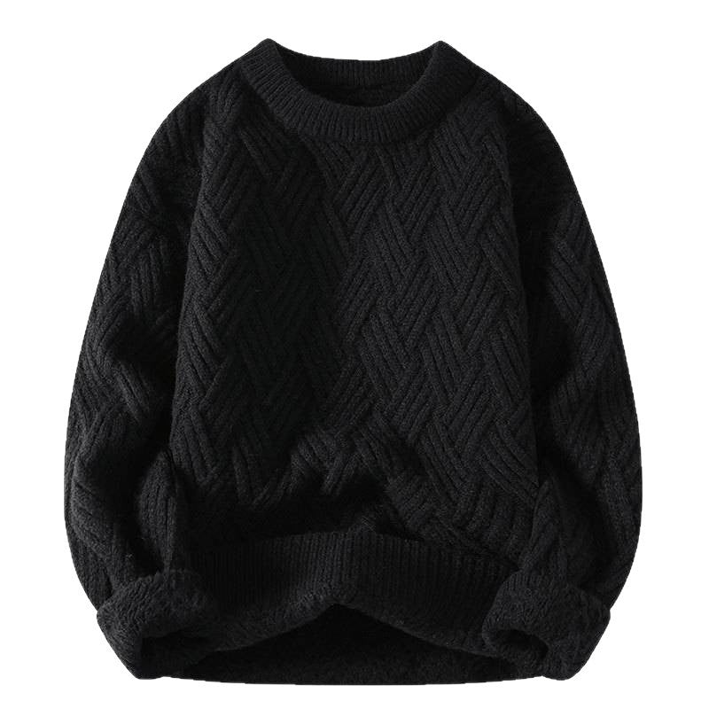 Damen nan grobgestrickter Oversize-Pullover mit Zopfmuster und elastischem Rippbund Drune