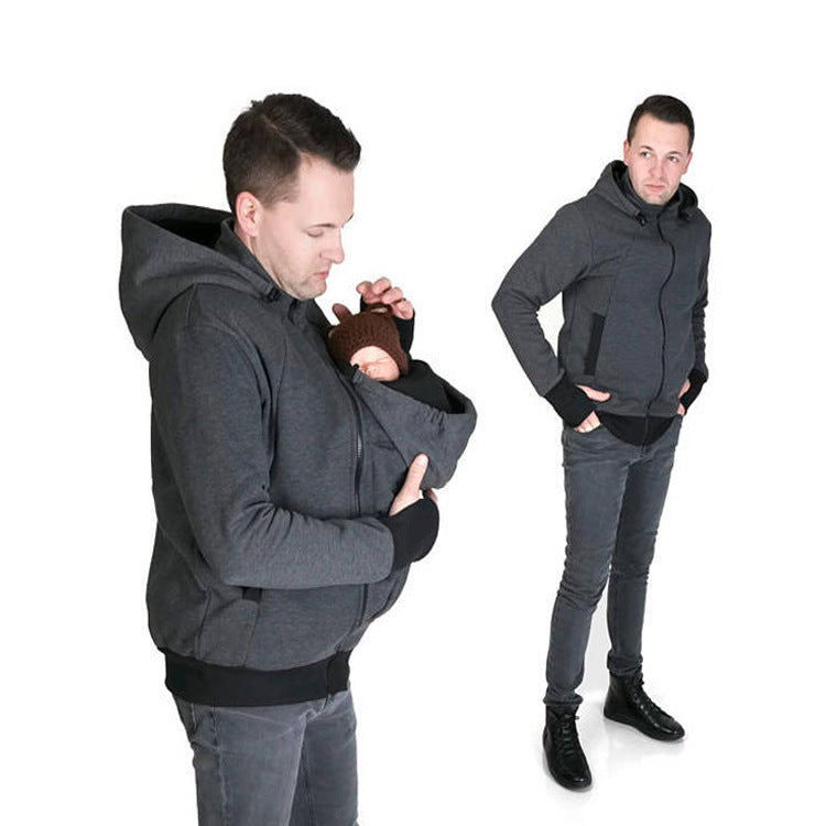 Herren Tragbare Jacke mit Baby-Tragefunktion Drune
