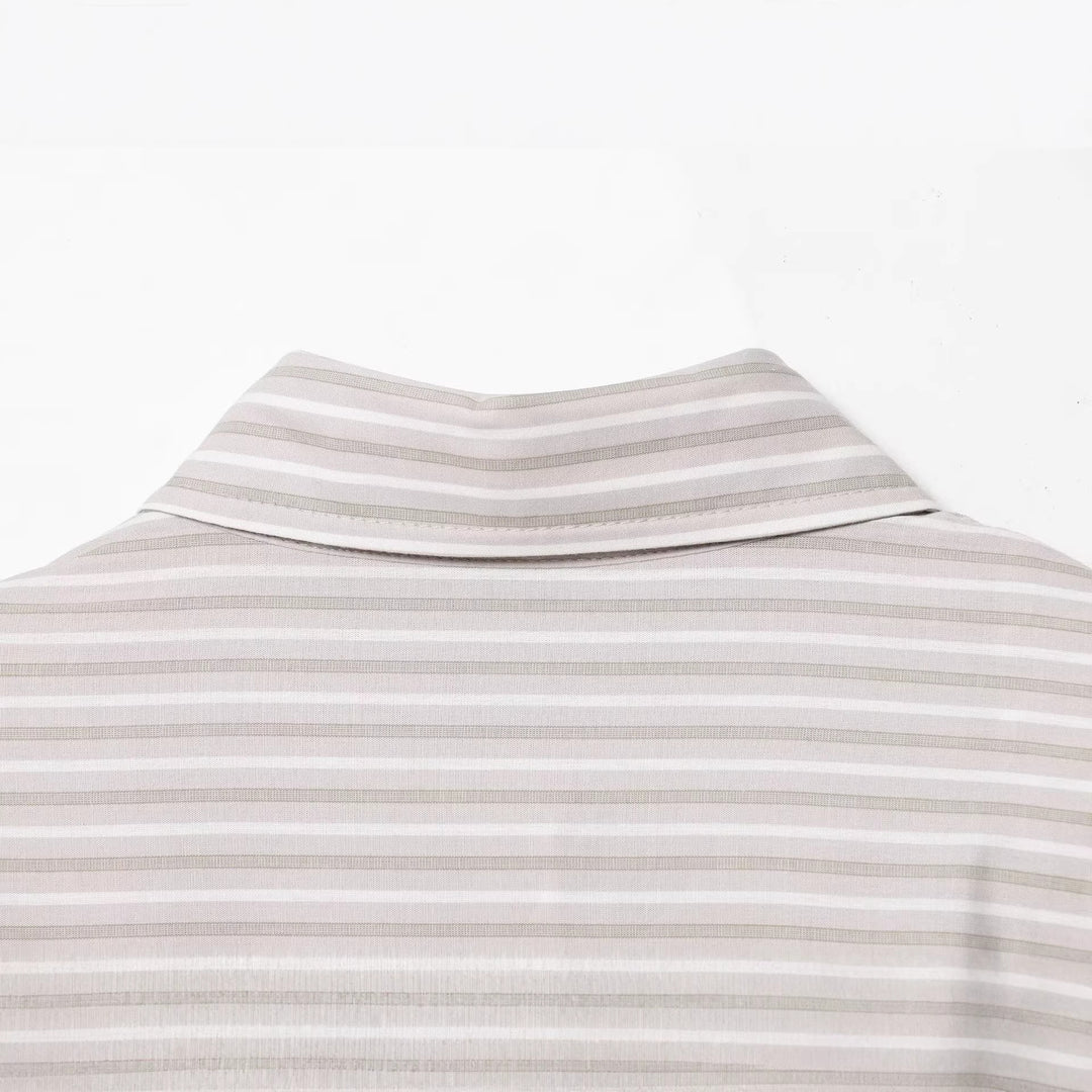 Damen Gestreifte Oversize‑Hemdbluse mit Western‑Yoke Drune