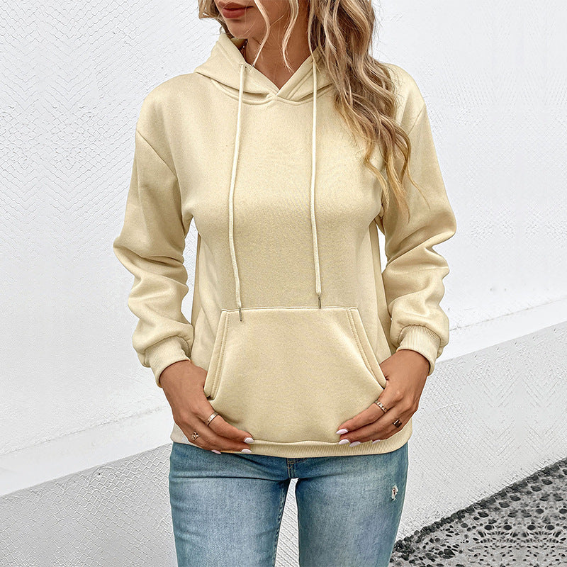Damen Kapuzenpullover mit Kängurutasche und entspannter Oversize-Passform Drune