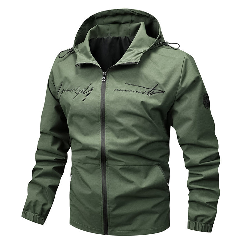 Herren wetterfeste Leichtjacke mit innovativem Kapuzensystem Drune