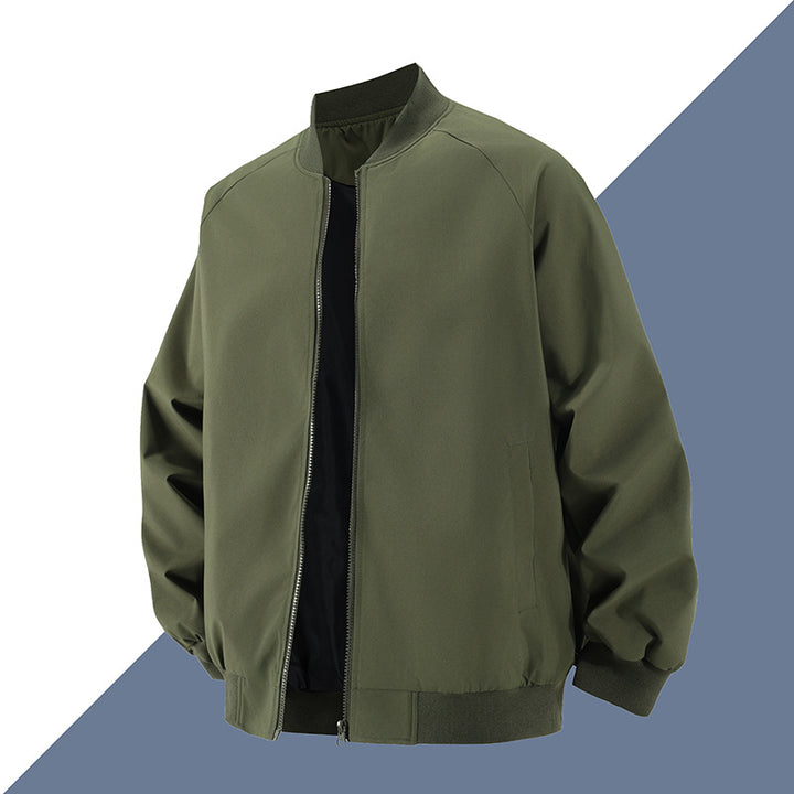 Herren Modische Bomberjacke mit elastischen Bündchen Drune