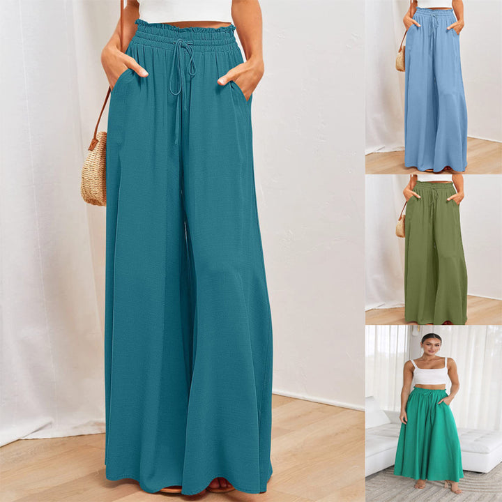 Damen Maxi-Rock mit verstellbarem Bund und seitlichen Taschen Drune