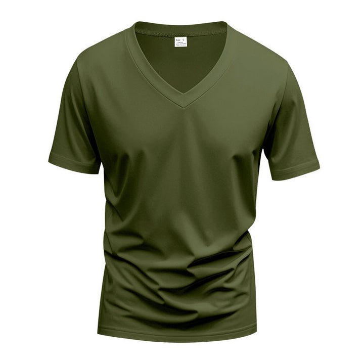 Herren Funktions-T-Shirt mit V-Ausschnitt aus atmungsaktivem Material Drune