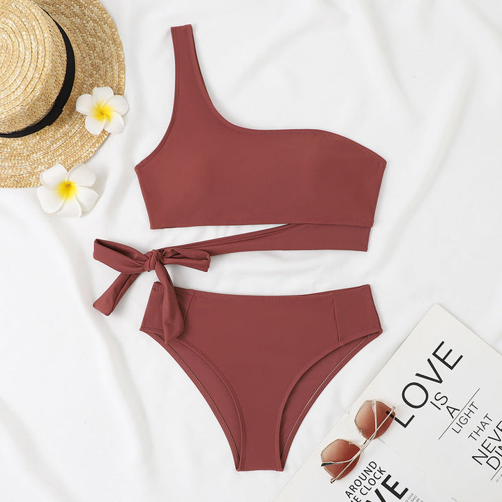 Damen Asymmetrischer Bikini mit verstellbarem Bindegurt Drune