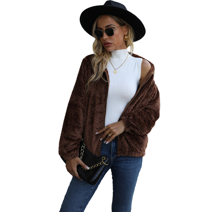 Damen kuschelige Fleecejacke Drune